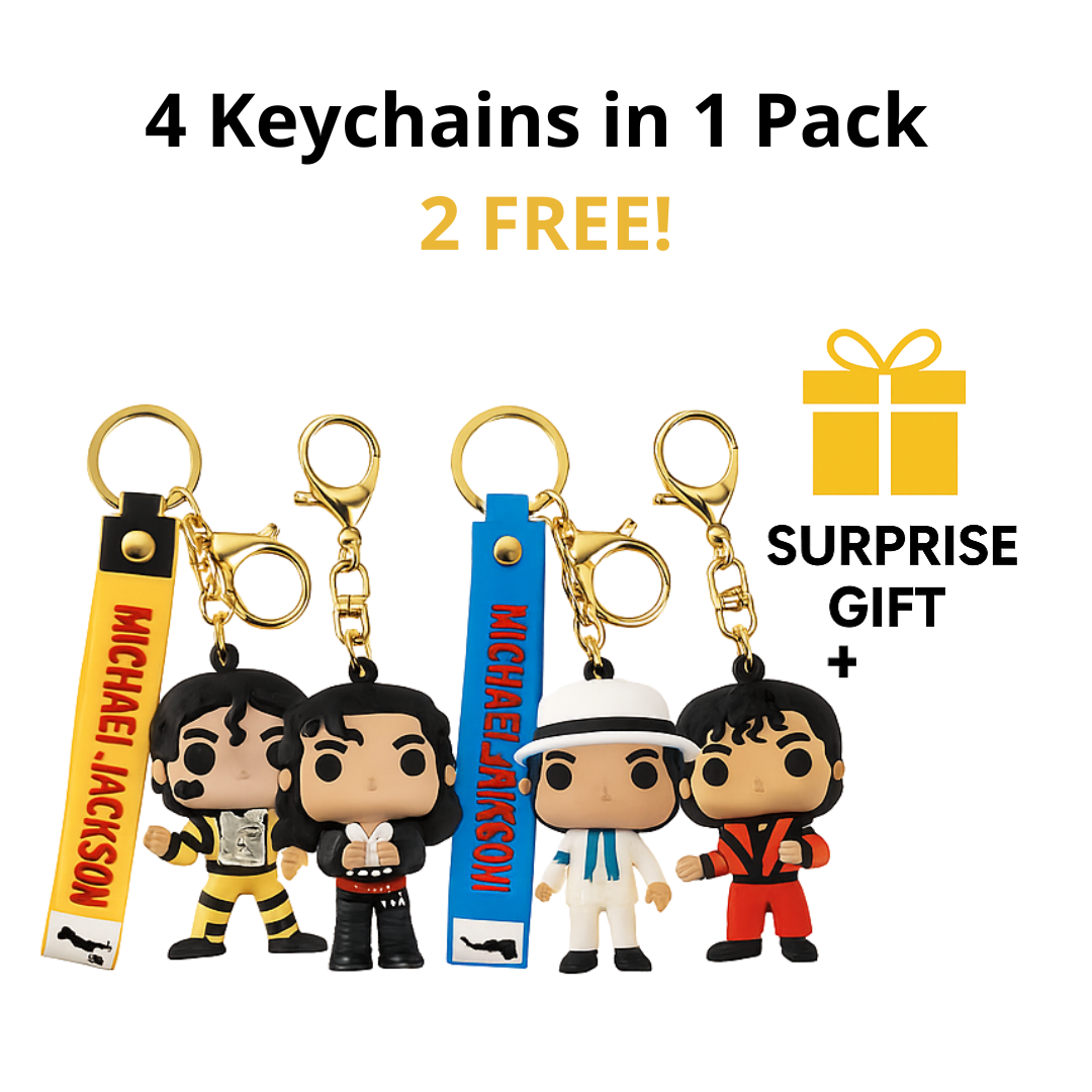 Pop Legend Keychain – 4-in-1 Pack (2 FREE!) 🎁